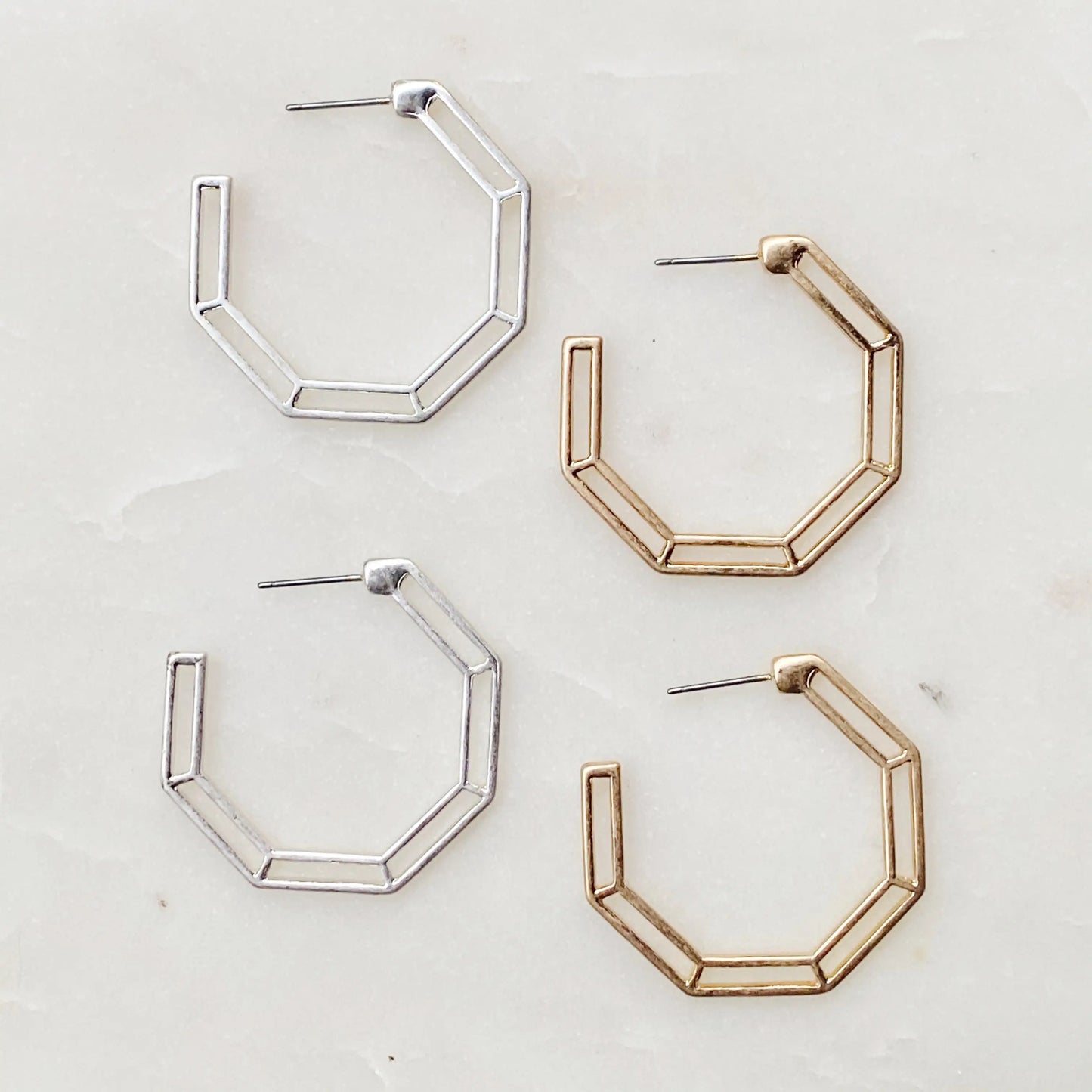 Geometric Hoop Earrings