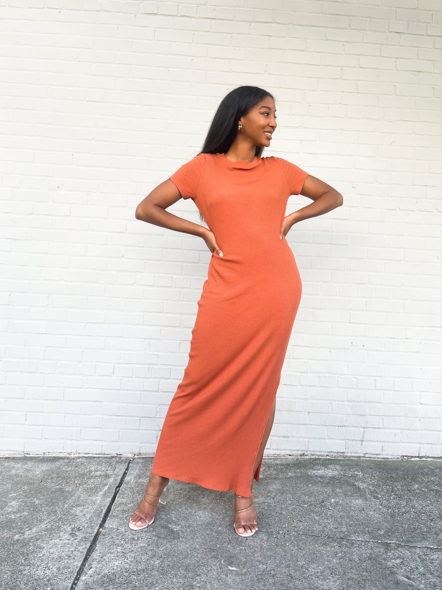 Delaney Ribbed Knit Maxi Dress