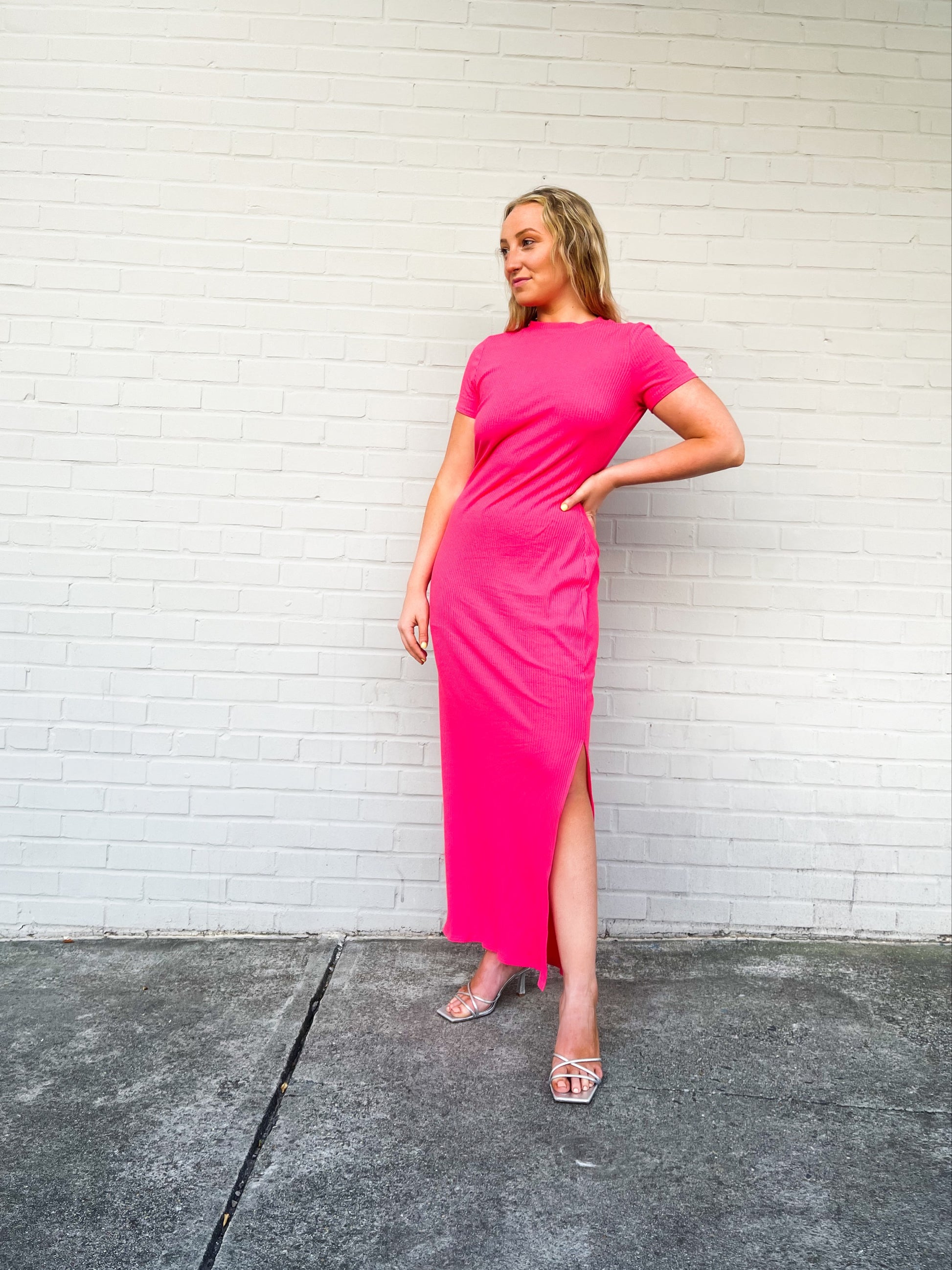 delaney knit maxi dress Delaney Ribbed Knit Maxi Dress