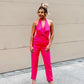 Torianna Twist Front Halter Jumpsuit