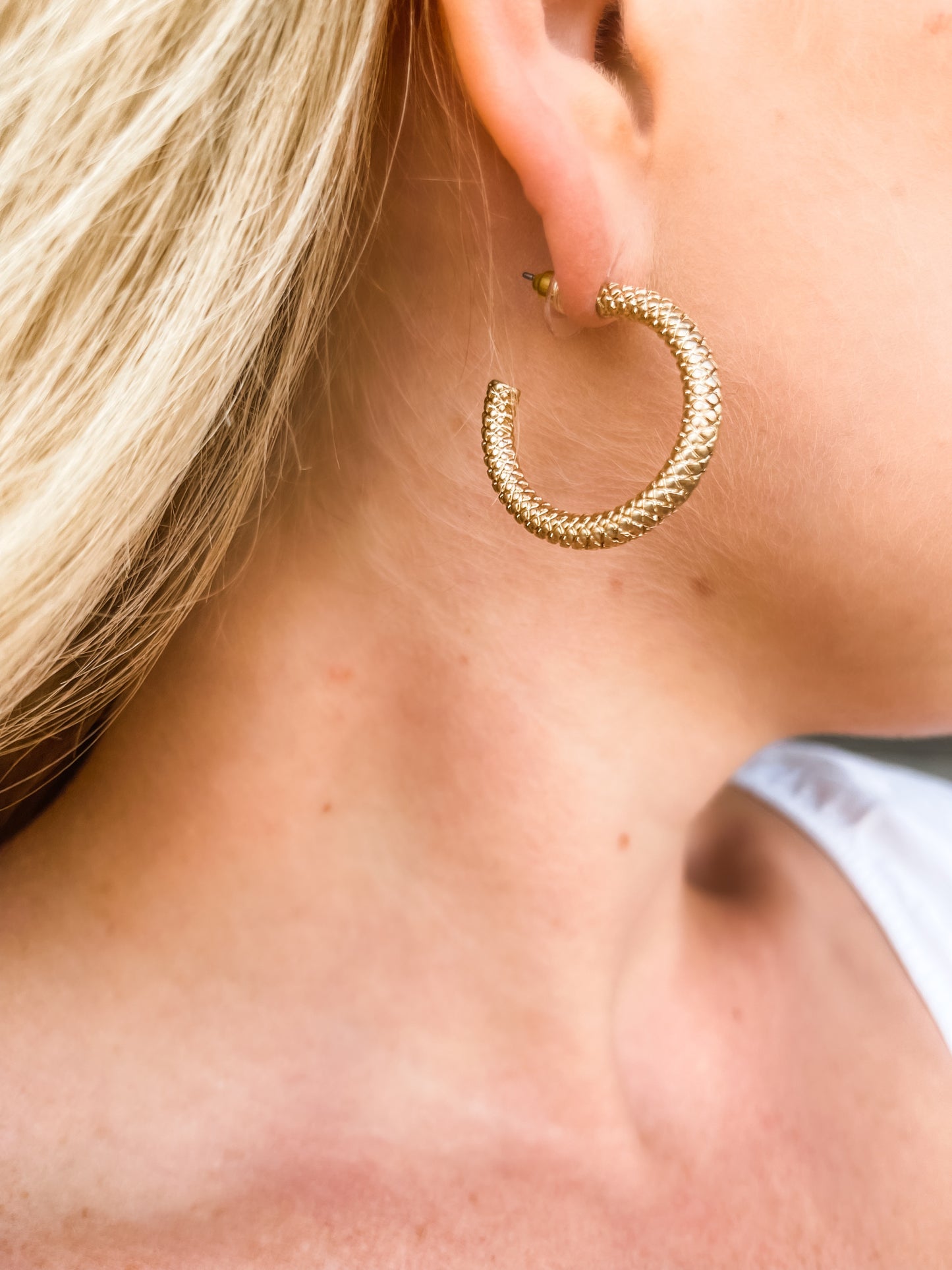 Textured Hoop Earrings