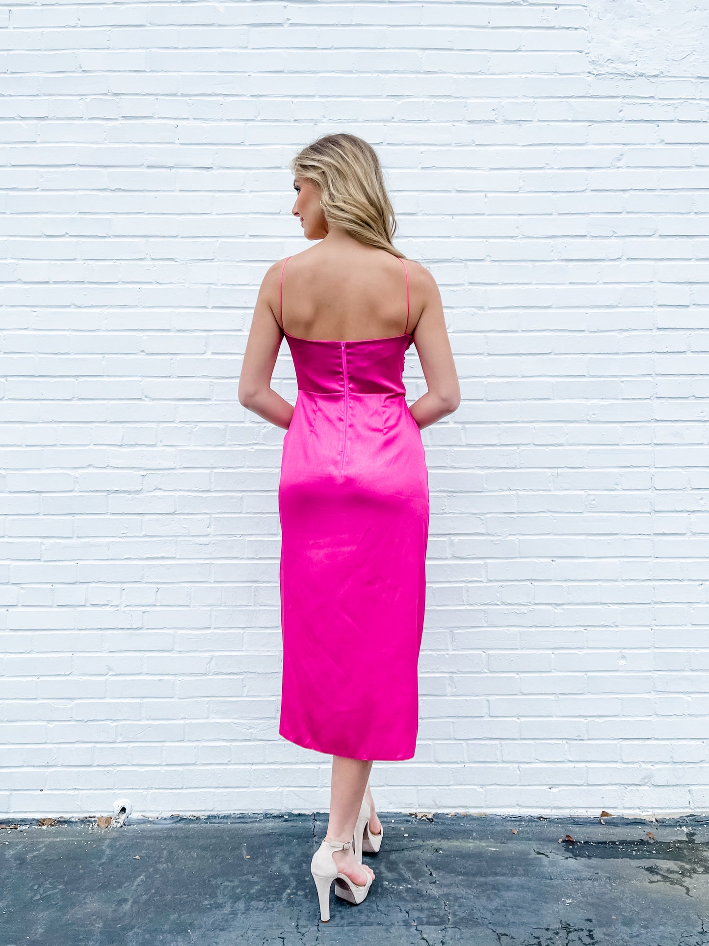 Joanna Magenta Midaxi Dress