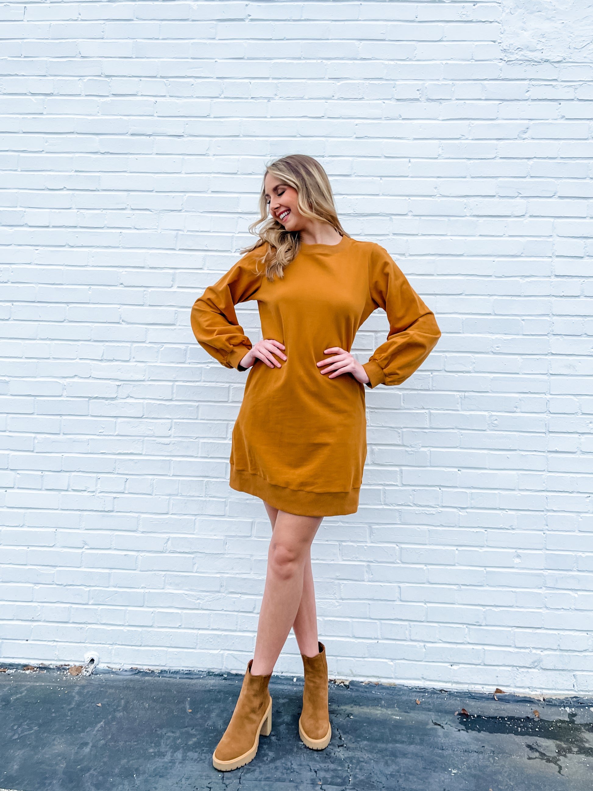 sweatshirt mini dress Vintage Blue Oversized Sweatshirt Mini Dress